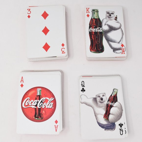 Vintage Coca Cola Playing Cards 4 Full Decks Polar Bear  1998 Game Night Collect - Picture 2 of 12